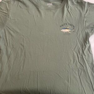 Salty Crew Olive Tee with Fish Graphic